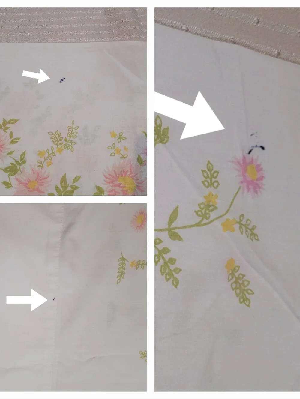 Vintage Martex & Carlin Floral Pillowcase Lot (2)  Retro Cottagecore Percale